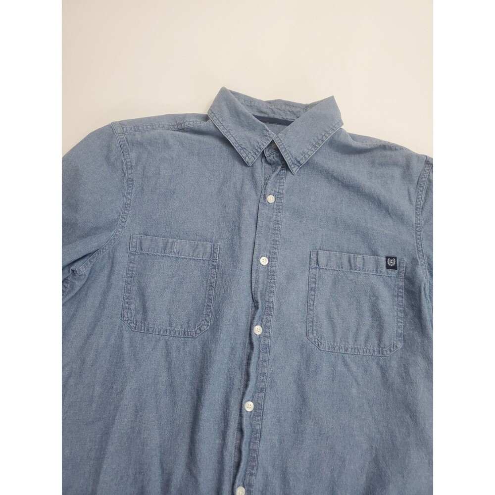 Chaps By Ralph Lauren Men's Coastland Wash‎ Button Casual Shirt, Blue, Large